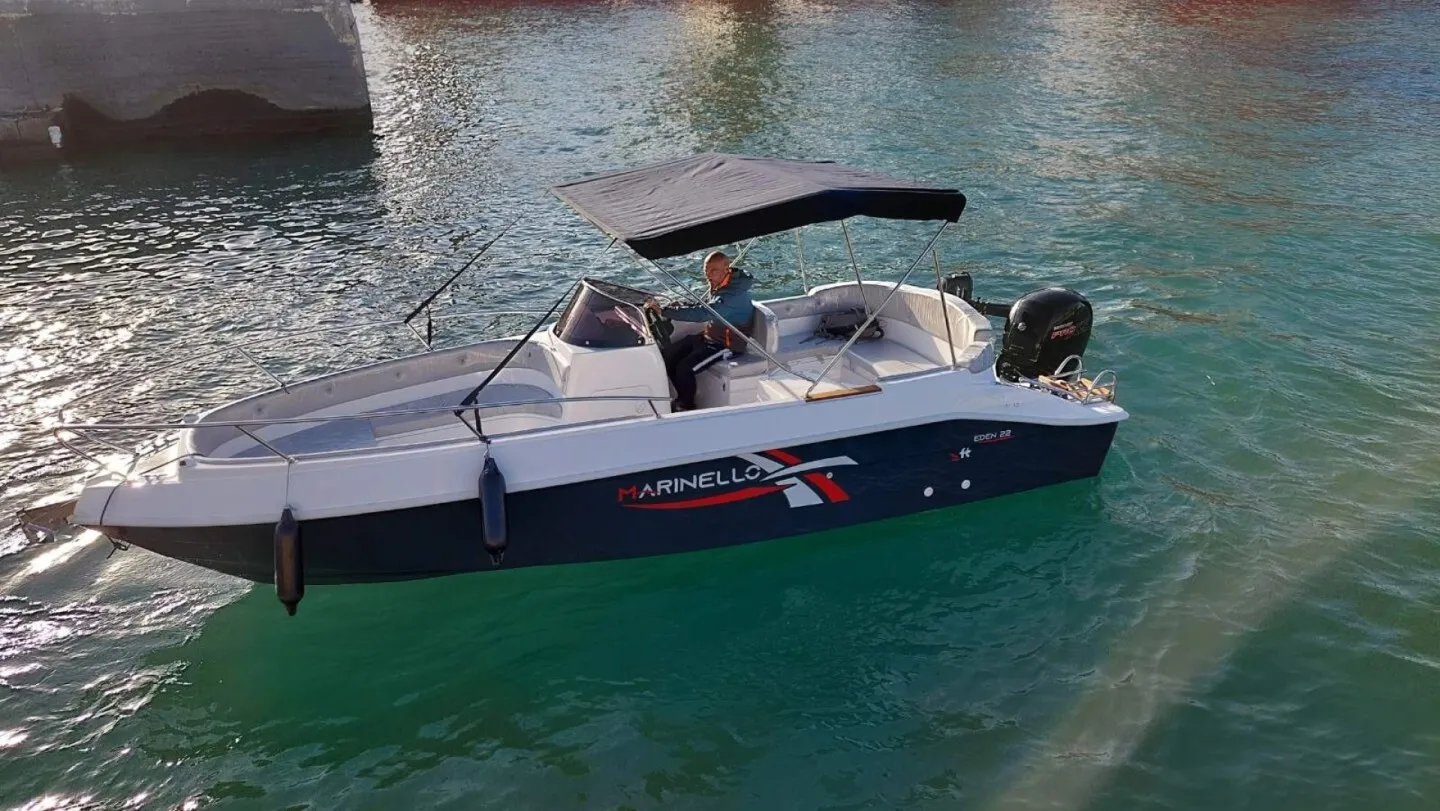 Our large Marinello speedboat seen from above